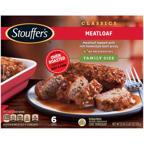 Stouffer's meatloaf. Things To Know About Stouffer's meatloaf. 